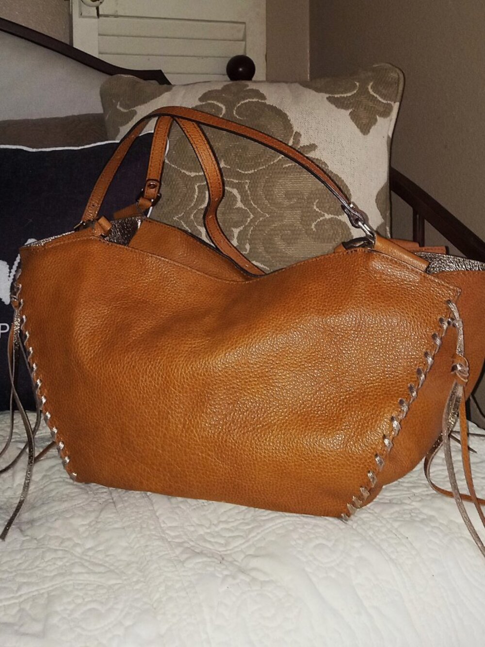 Gianni Chiarini Large Caramel Italian Leather Hobo